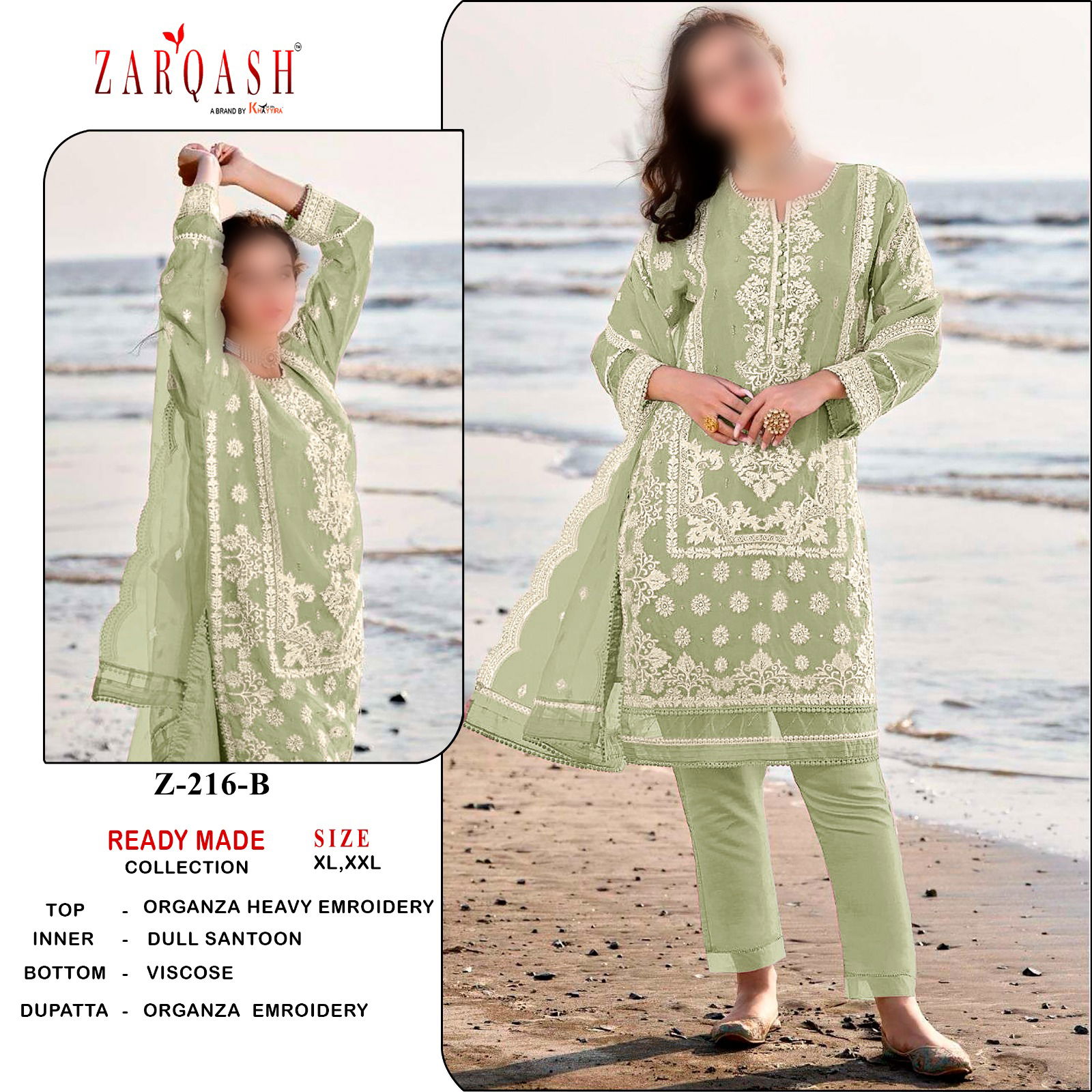 Z 216 Zarqash Organza Embroidery Pakistani Suits Wholesale Price In Surat